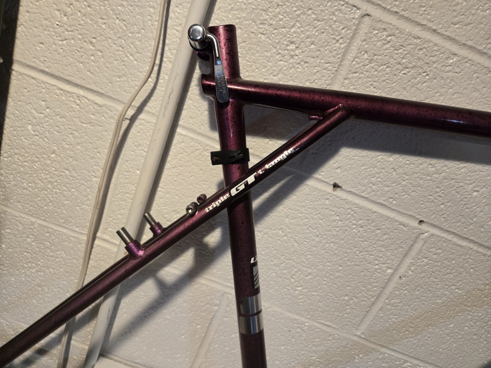 Vintage GT Cirque Mtb Hybrid Bicycle Frame Purple Flake Size 59cm Used Good...