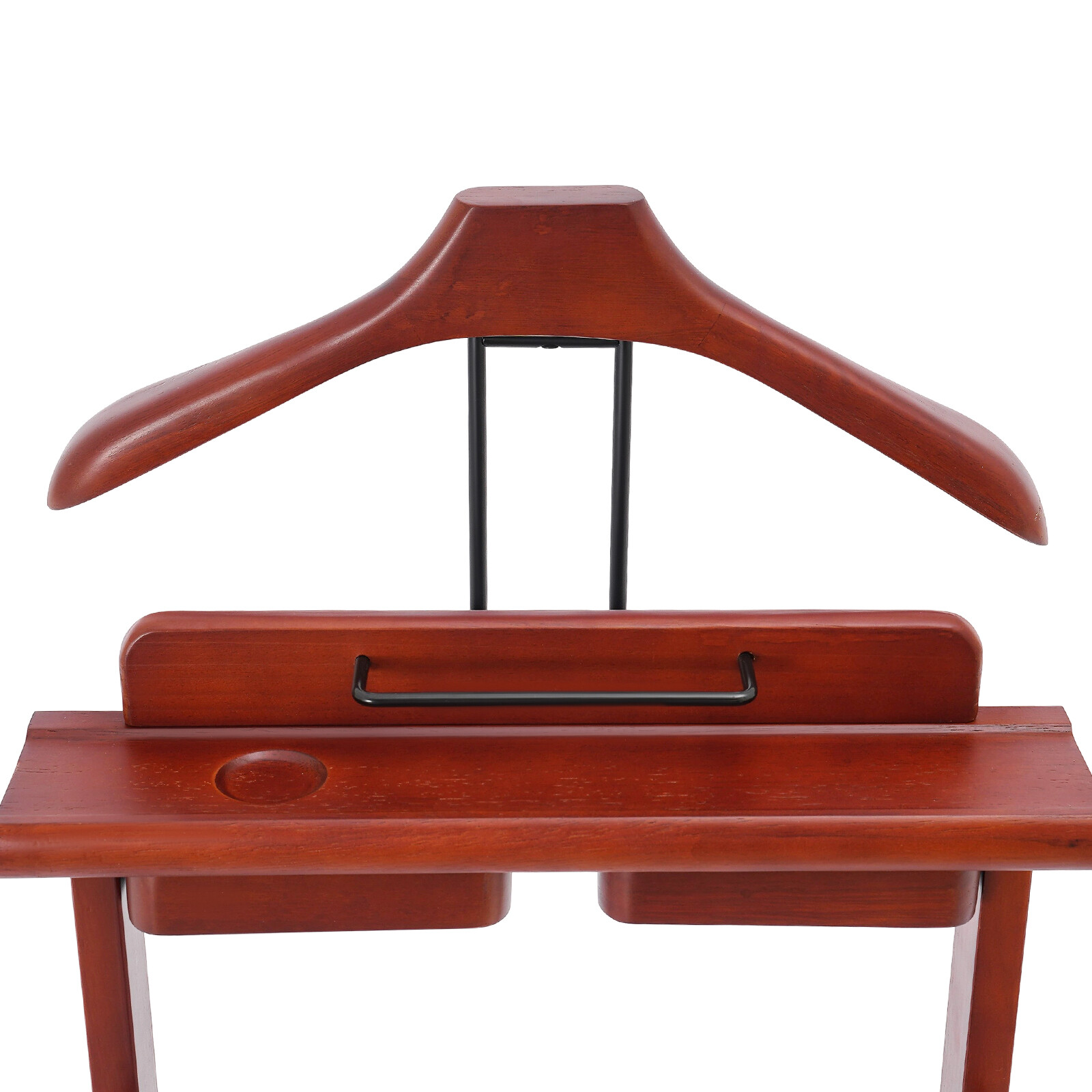 30kg Capacity Wood Suit Rack Freestanding Clothing Stand Suit Stand W/Wheels