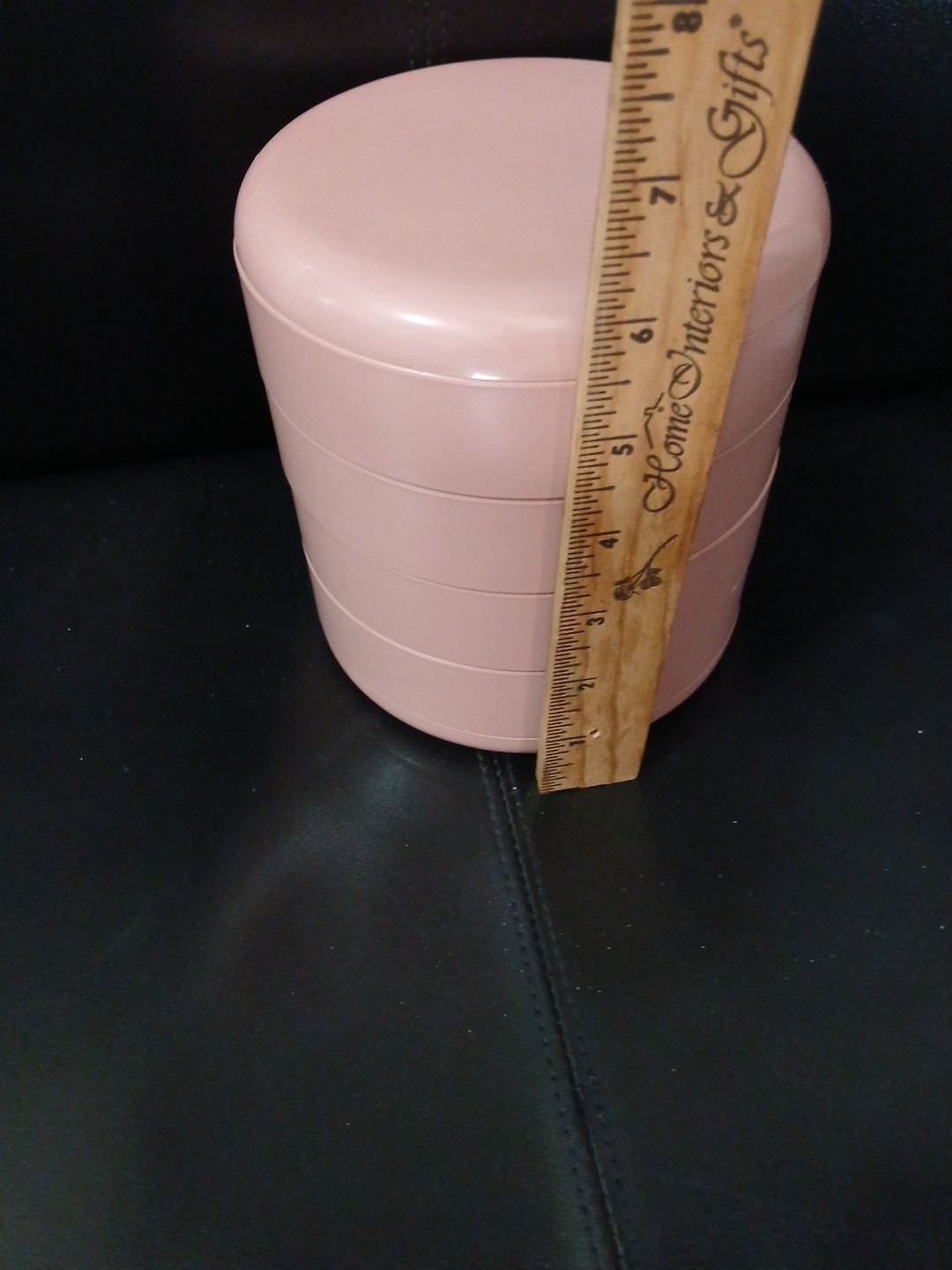Vtg Circular Swivel Container Organizer AUTHENTIC Pink Rose Color