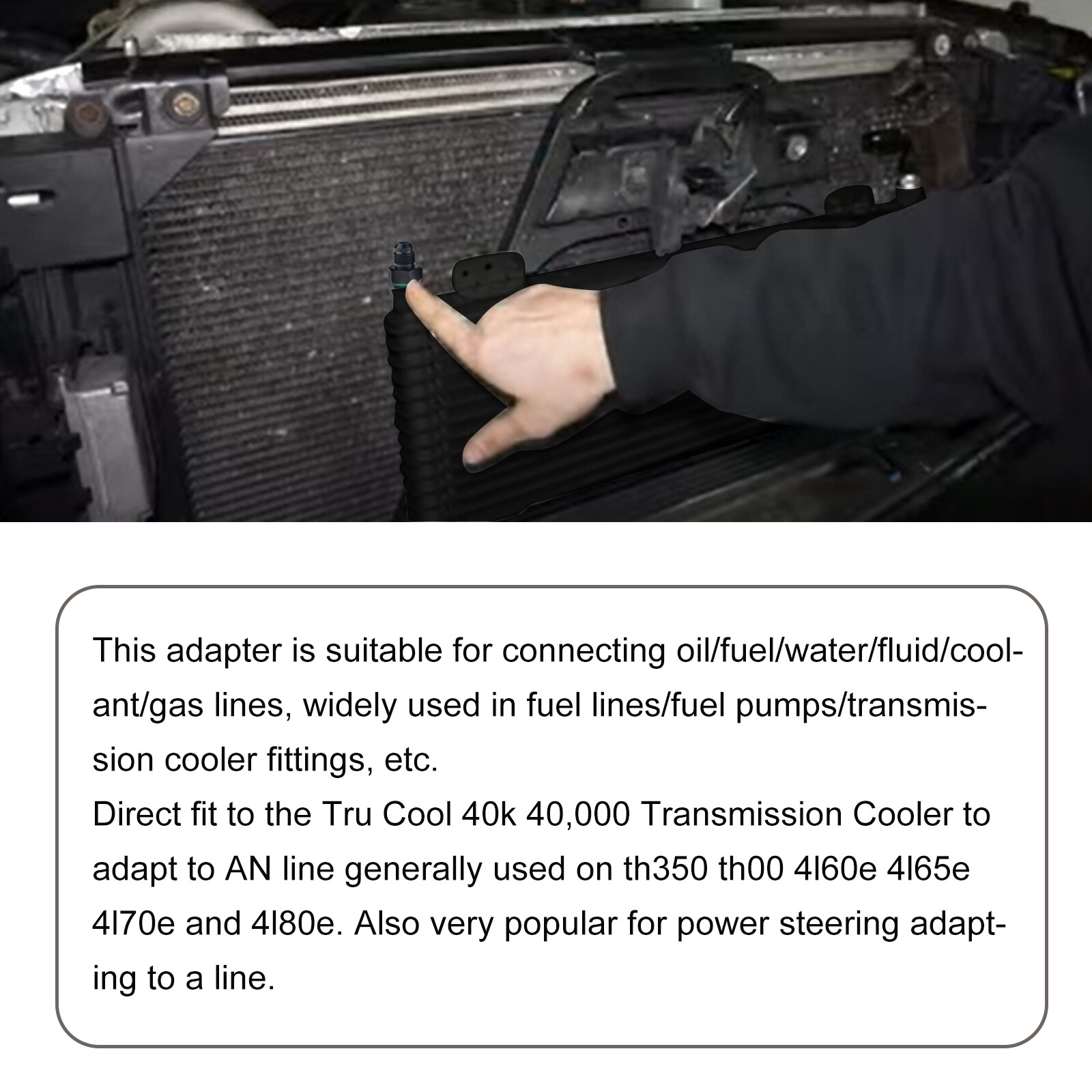 New Automatic Transmission Oil Cooler Max Heavy Duty 40,000 GVW + 6AN Fittings