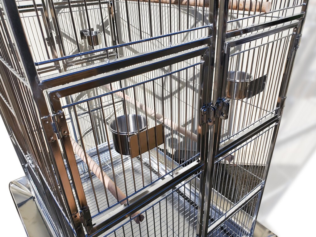 Large Indoor / Outdoor 50" x 36" x 76" Stainless Steel Bird / Amazon Parrot Cage