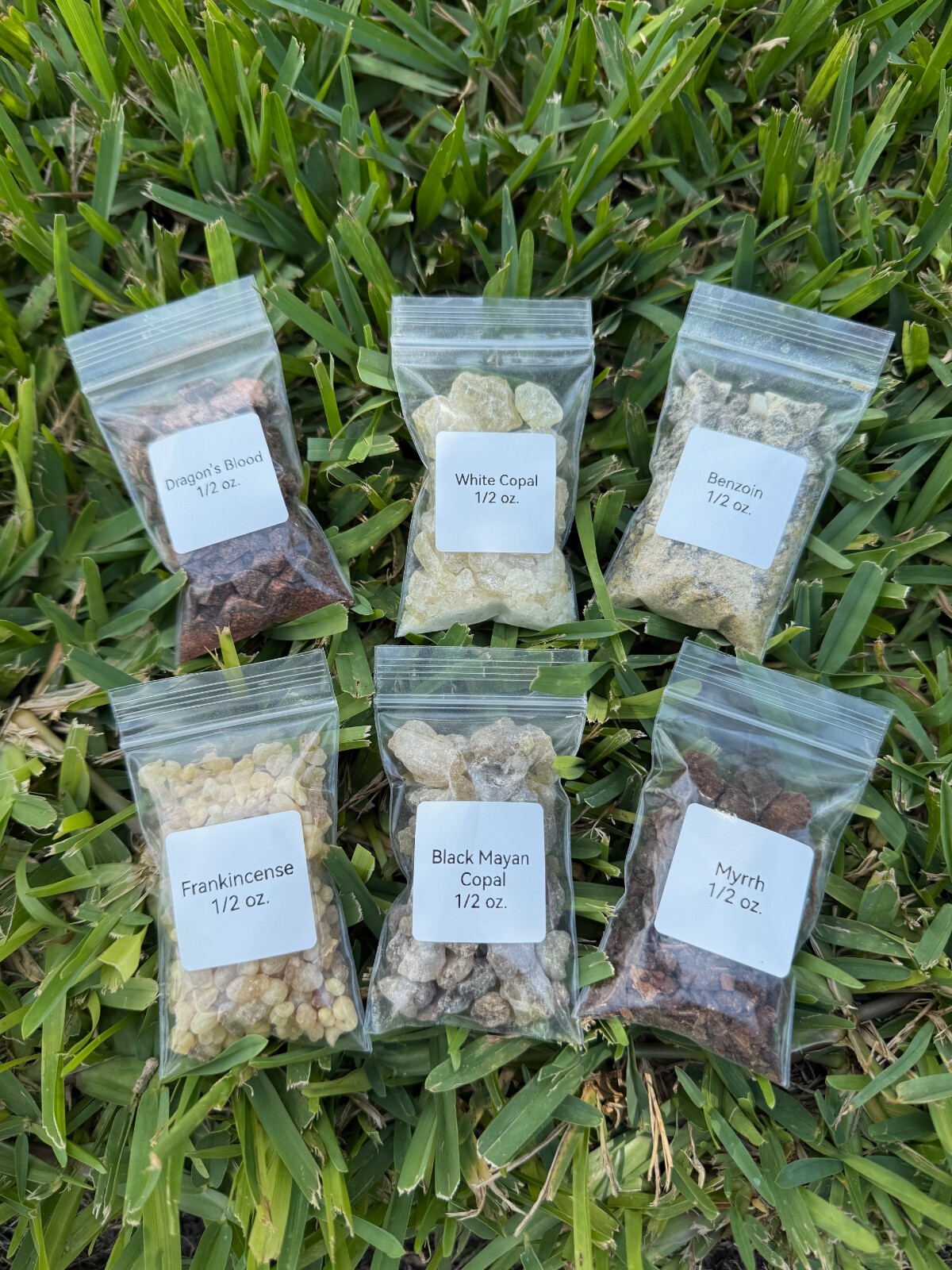 Resin Incense Variety Sampler Set 6 Different Scents. Cleanse. Purify. Balance
