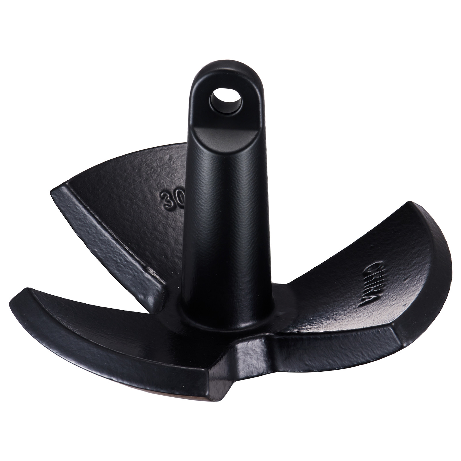 River Anchor 30LB Boat Anchor Cast Iron Black Vinyl-Coated Mushroom Anchor