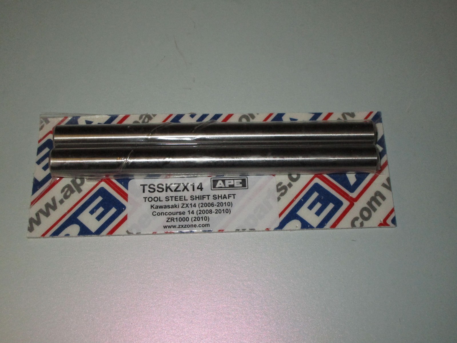 Kawasaki ZX14R APE tool steel gear selector shafts. TSSKZX14