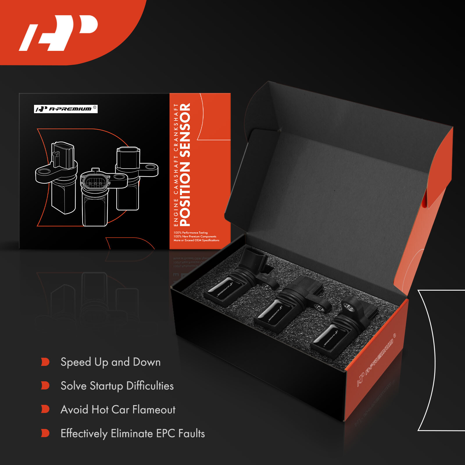 2 Camshaft & 1x Crankshaft Position Sensor for INFINITI G35 03-05 Nissan 3.5L