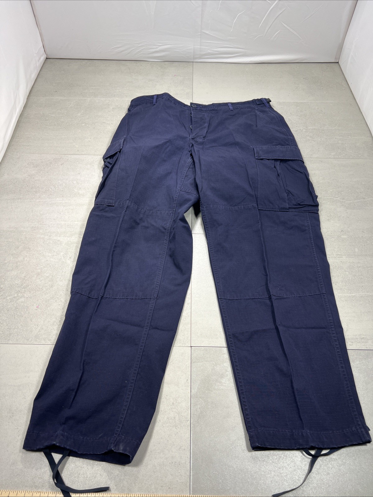 USCG Coast Guard Pants Sz Large Reg Blue Operational Trousers Dress Ripstop USGI
