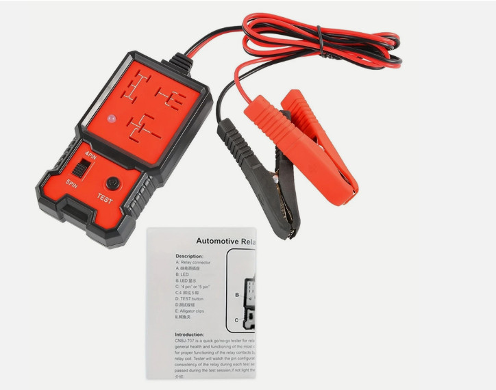 New Automotive Electronic Relay Car Relay Tester -4/5Pin 12V Car Diagnostic Tool