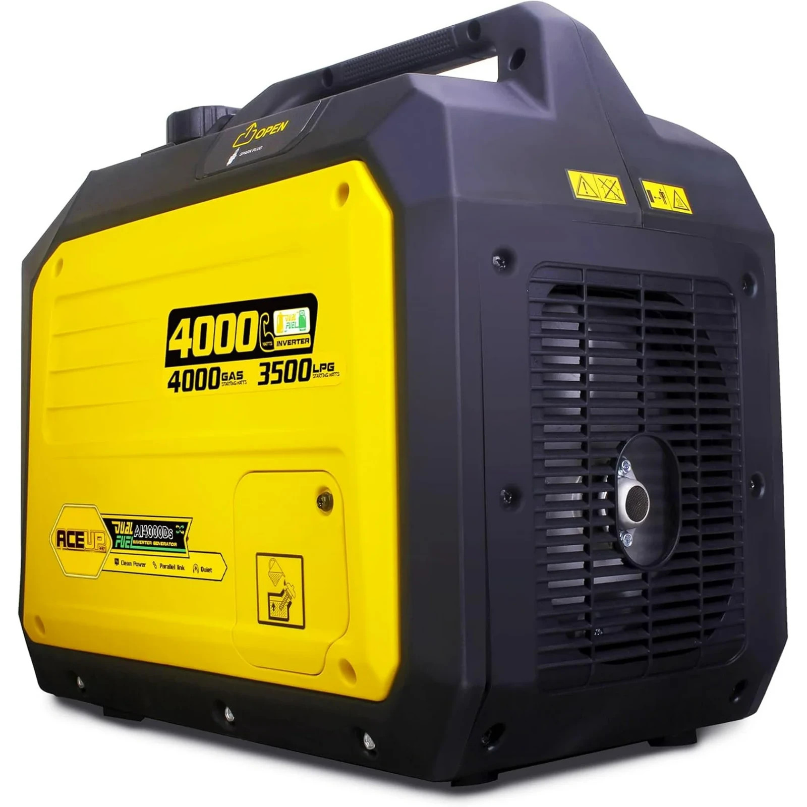 Aceup Energy 4000 Watt Dual Fuel Inverter Generator Portable Quiet, Gas, Propane
