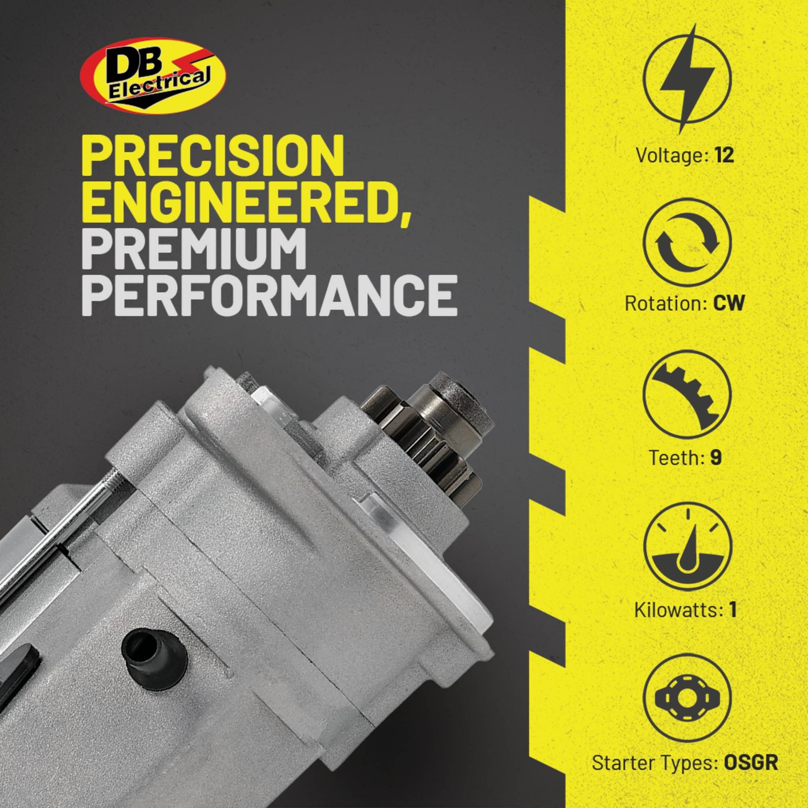 Starter for Kubota Tractor L2350F L235DT L235F L245 L245DT L245HC