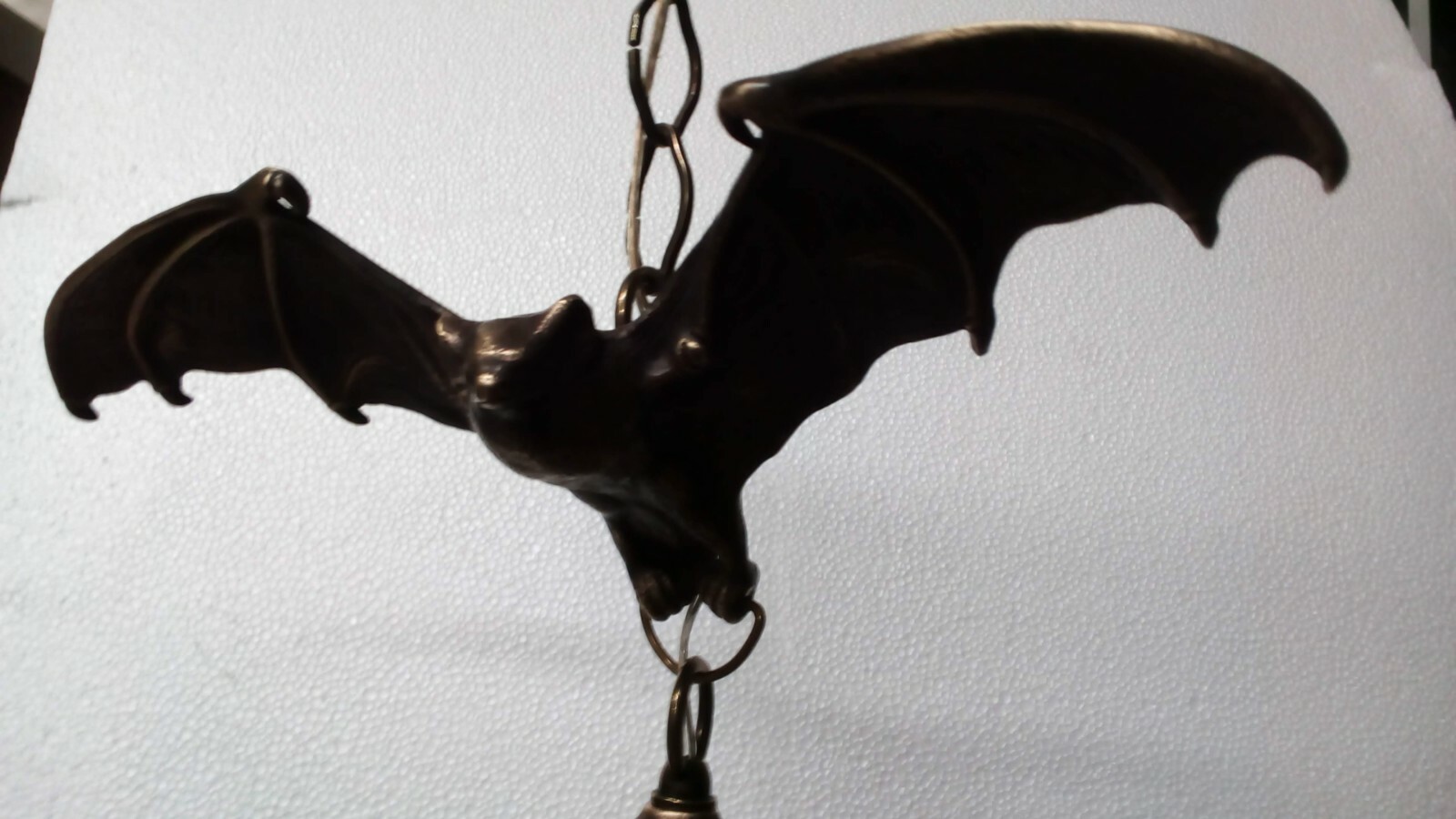 FABULOUS! #100 BAT CHANDELIER Bronze Gothic w/Globe! My most popular model!