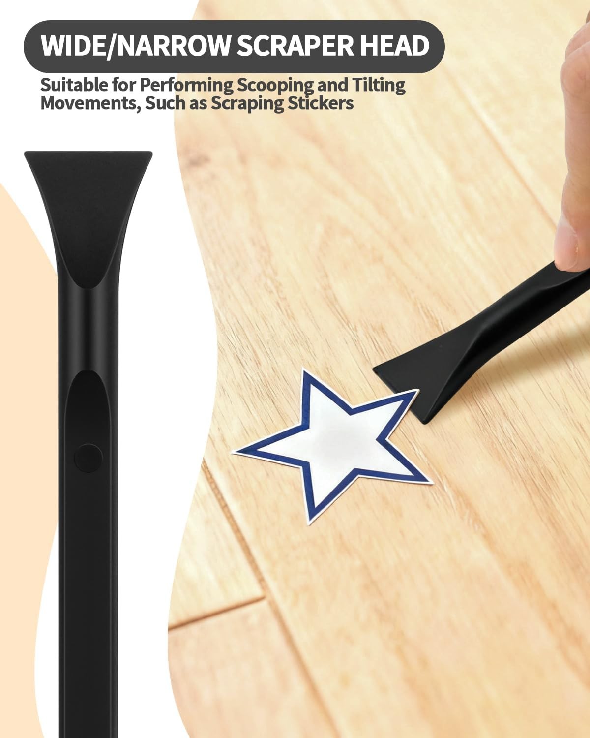 12 PCS Carbon Fiber Plastic Scrapers Tool, Non-Scratch Scraper Tool for Tight Sp