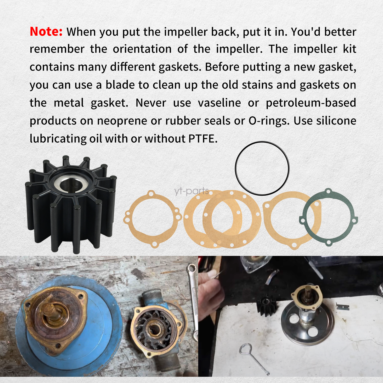 10615K 10615K-SHW Water Pump Impeller Kit Fits Sherwood RP061017 E-35 G4 G5 L80