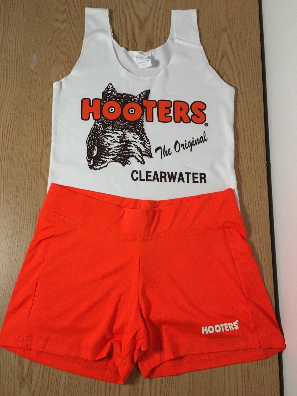 New Sexy Hooters Girls Uniform Tank & Shorts Choose Xxxs Xxs Xs Sm Med & Large