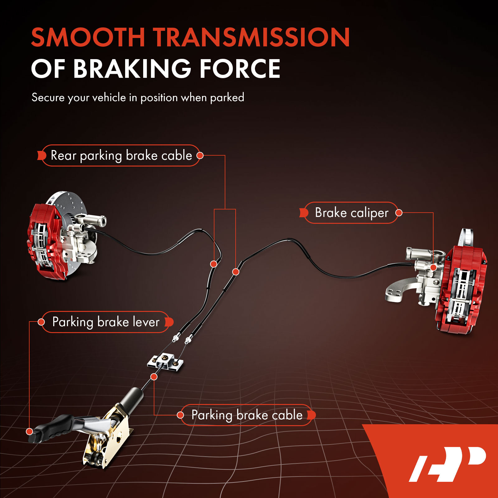 A-Premium Parking Brake Cable Rear Right for Ford F-250 F-350 F-450 Super Duty