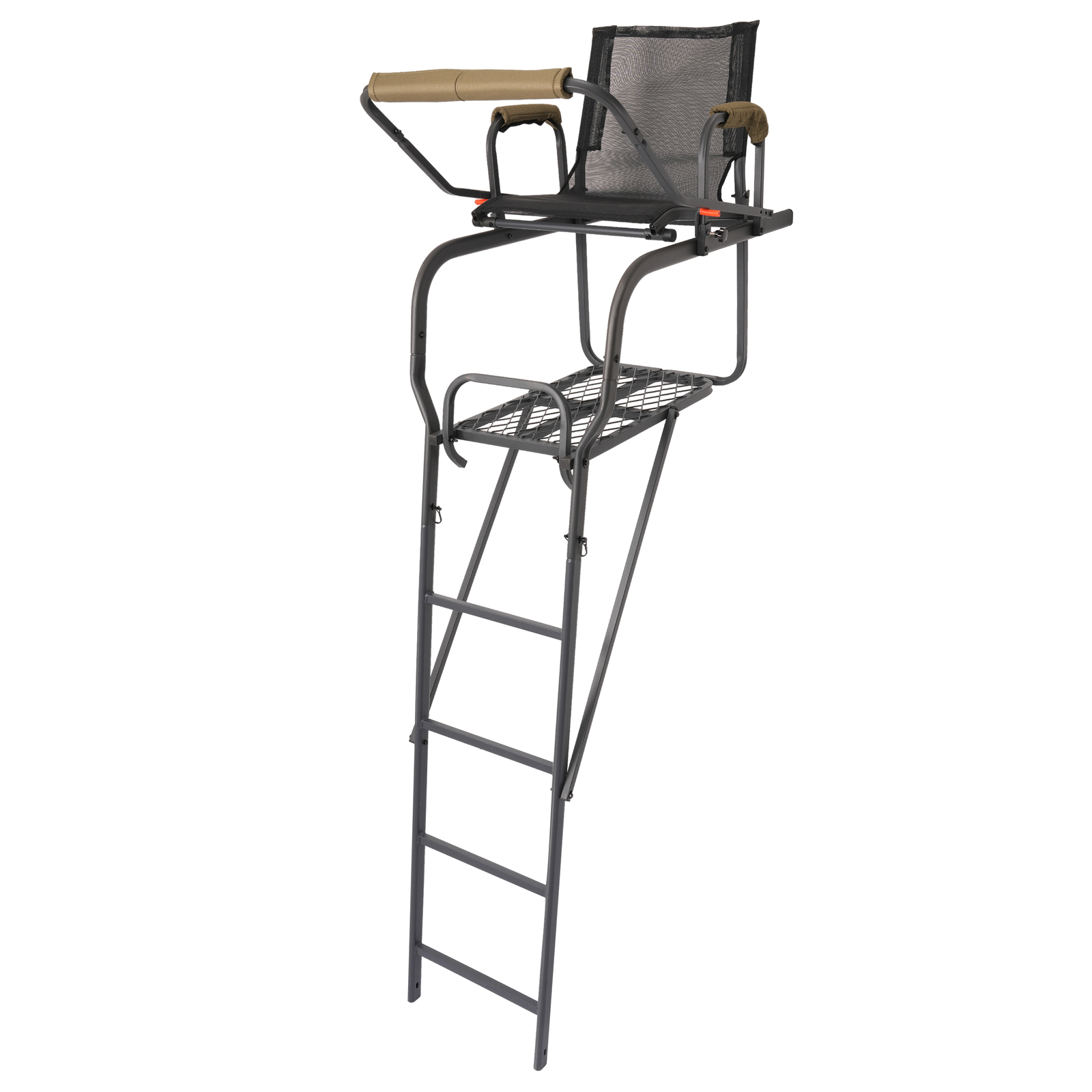 Steel Hunting Ladder Tree Stand Tree Step 1 Person Powder Coated w/ Harness