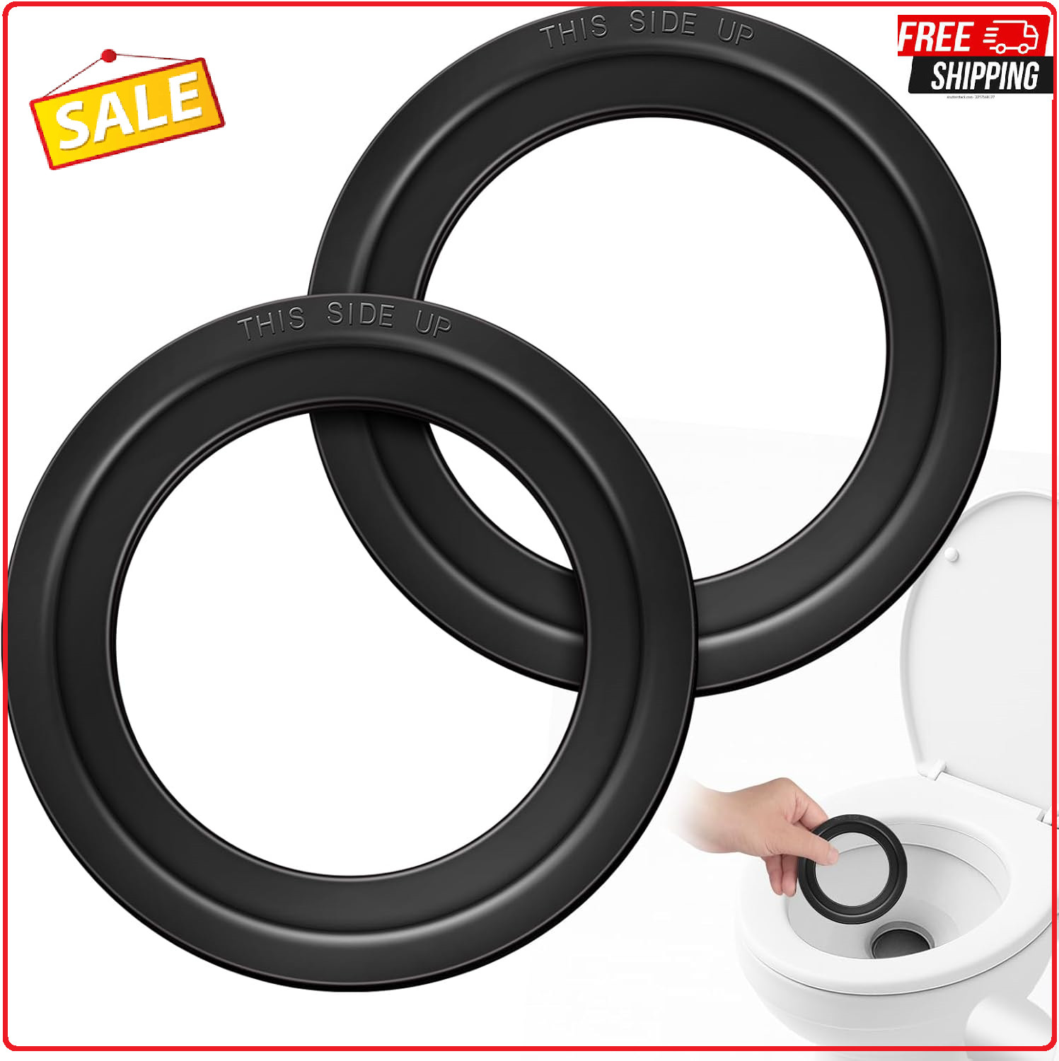 2 Pack RV Toilet Seal Replacement for Dometic 300, 310, 320 Series, Plastic