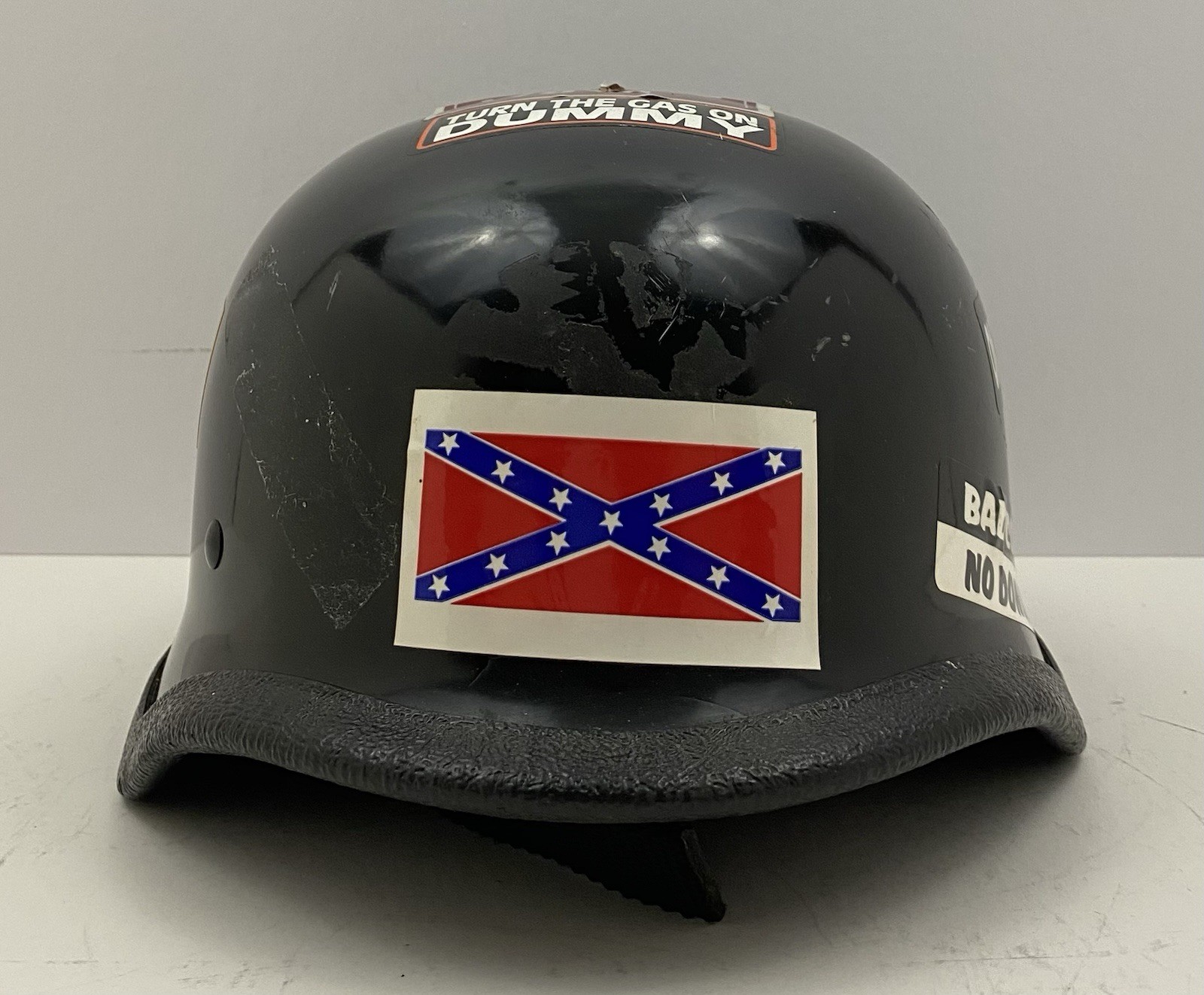 Vintage Freedom Novelties Biker Helmet, XL DOT Black Skid Lid Novelty, RARE!￼