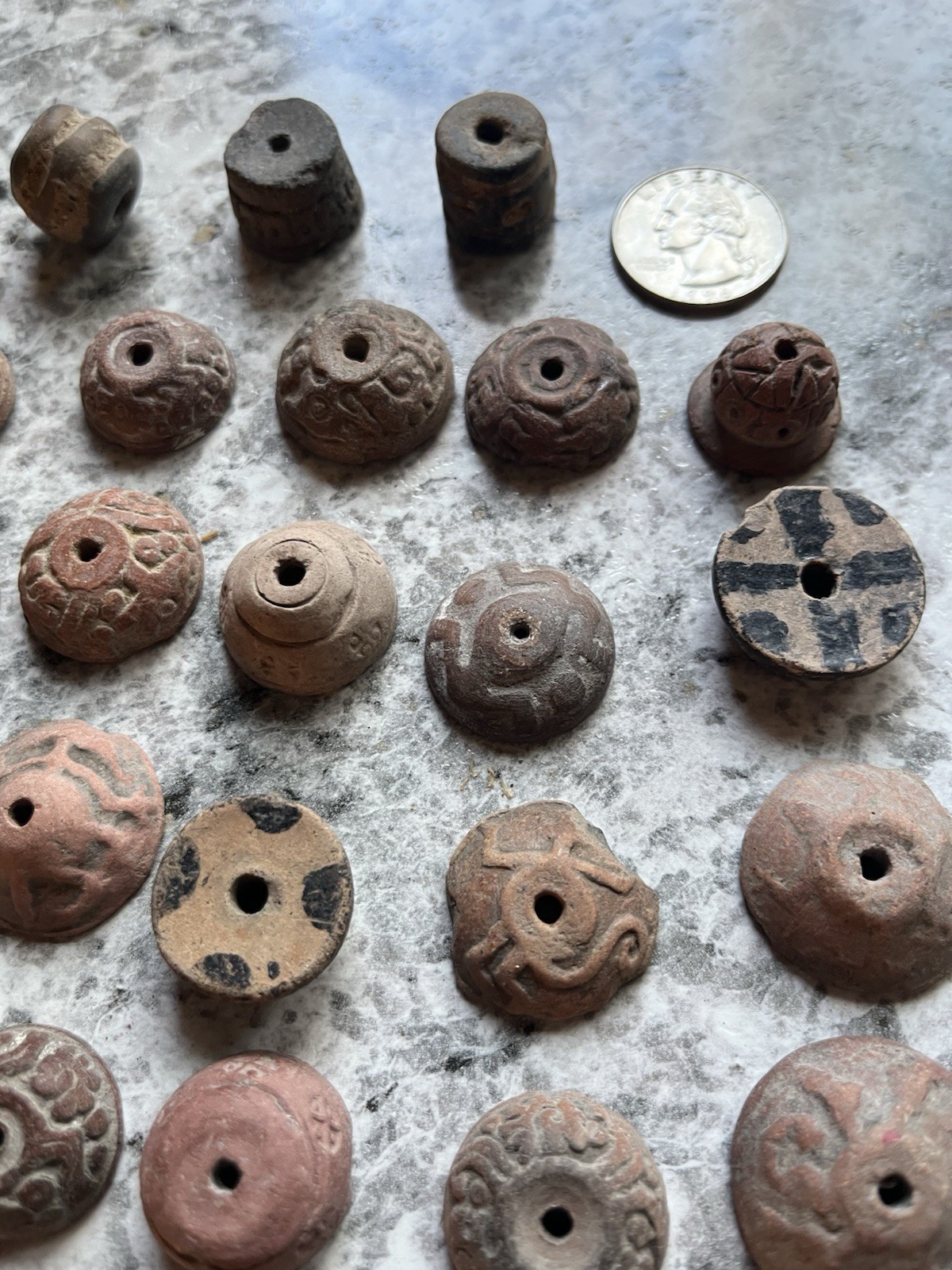 23 Teotihuacan Ancient Artifacts PreColumbian Beads Mayan Mezcala Free Shipping
