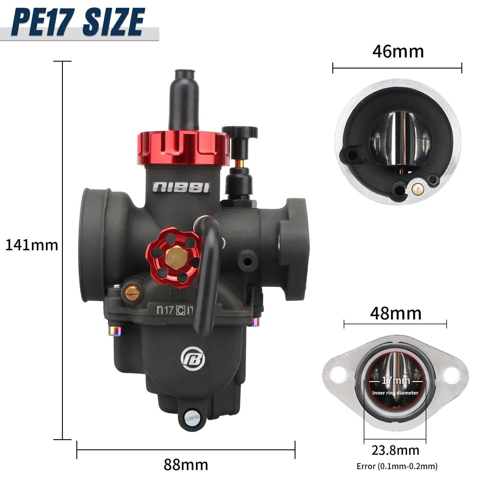 NIBBI PE17 Carburetor Air Filter Kit For Honda XR80R 1985-2003 CRF80F 2004-2012