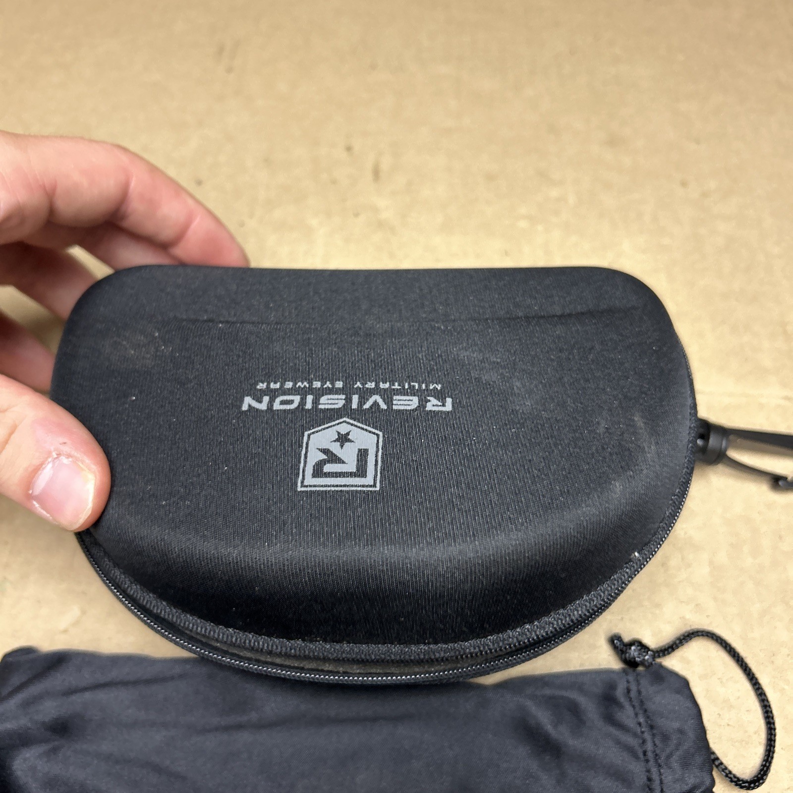 Revision Military Black Safety Glasses With Case And Lens ANSI Z 87 Impact