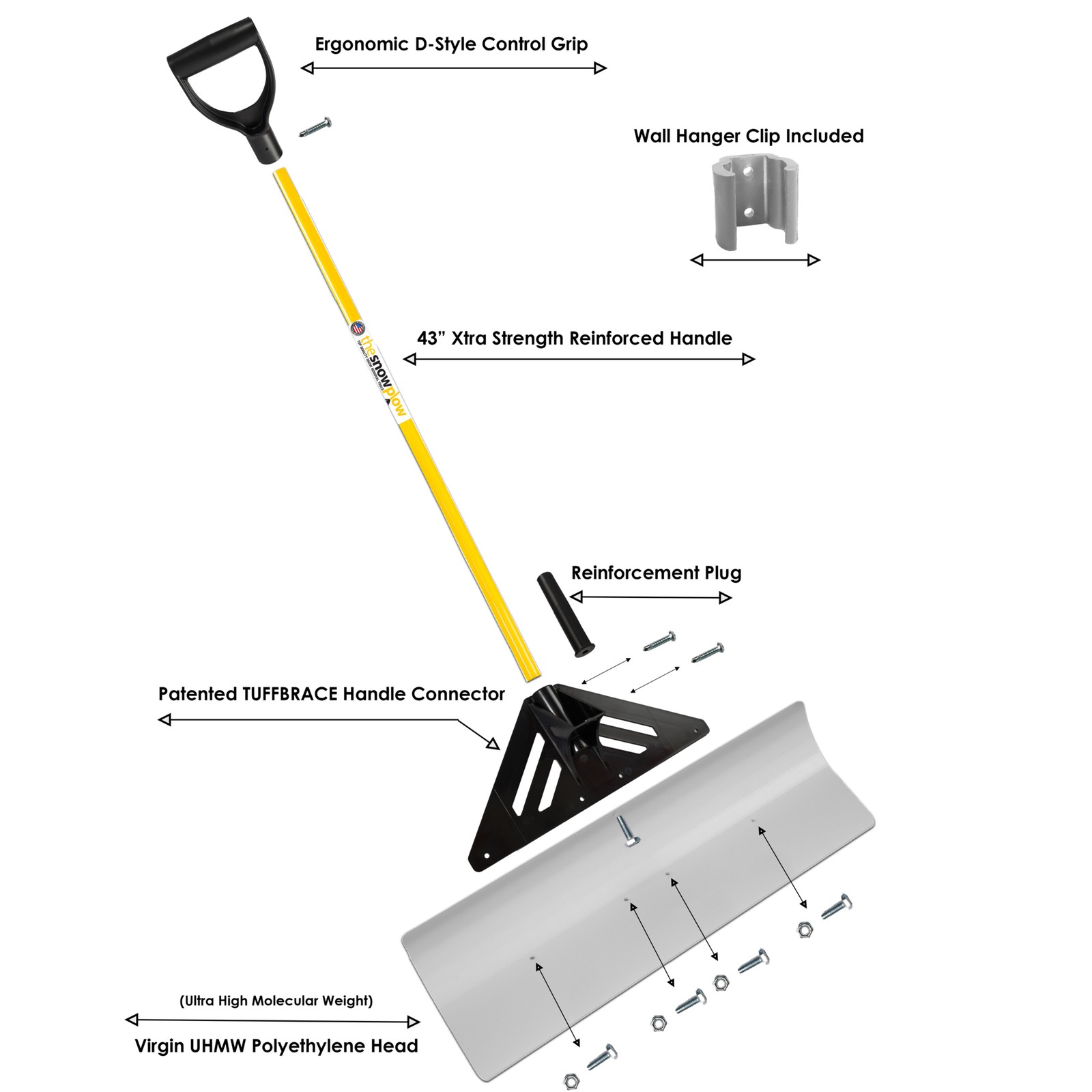 The SnowPlow Snow Pusher, 24in.W, Model# 50524