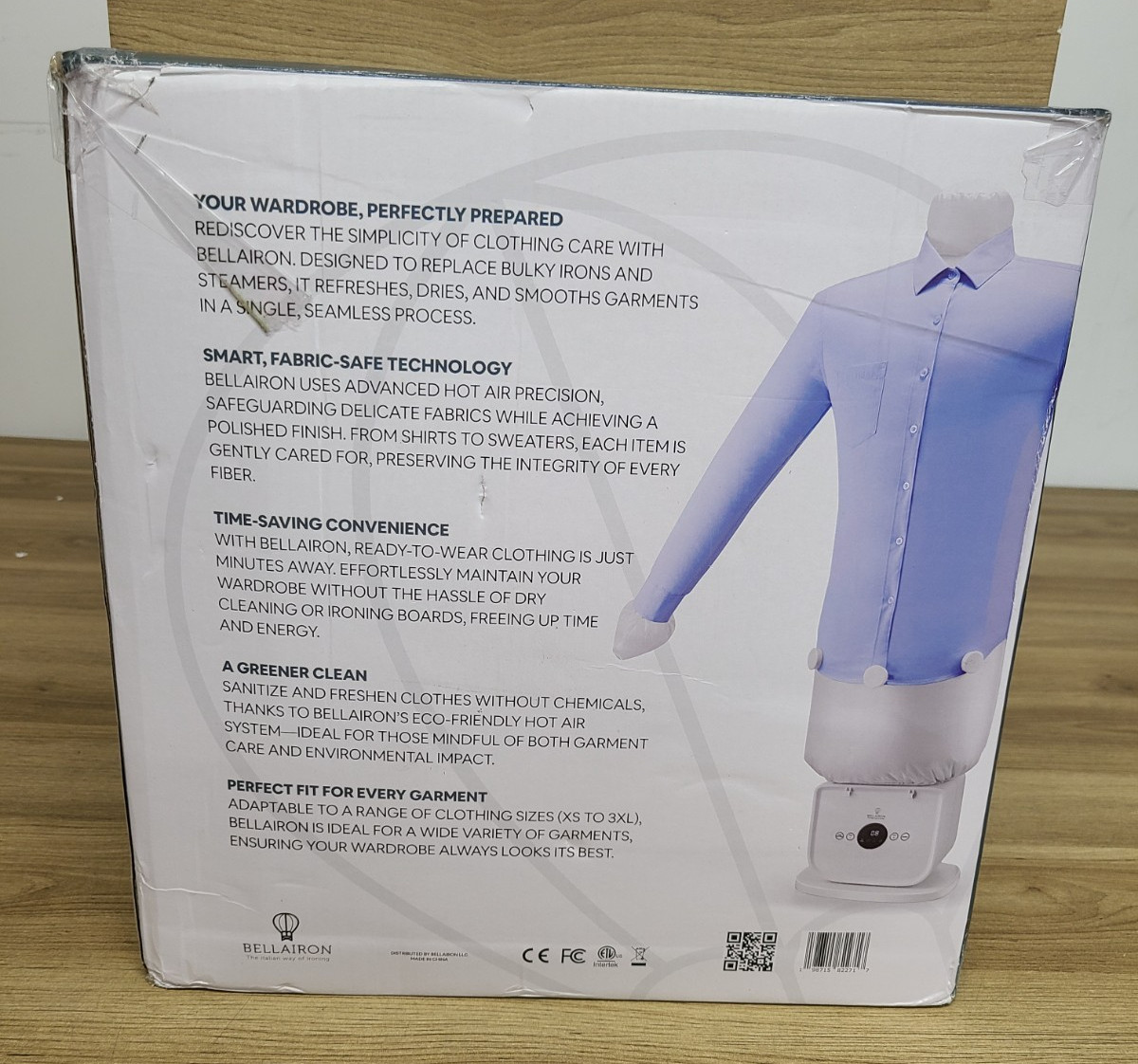 New Bellairon Automatic Hot Air Garment Dryer Iron Hands Free with Accessories