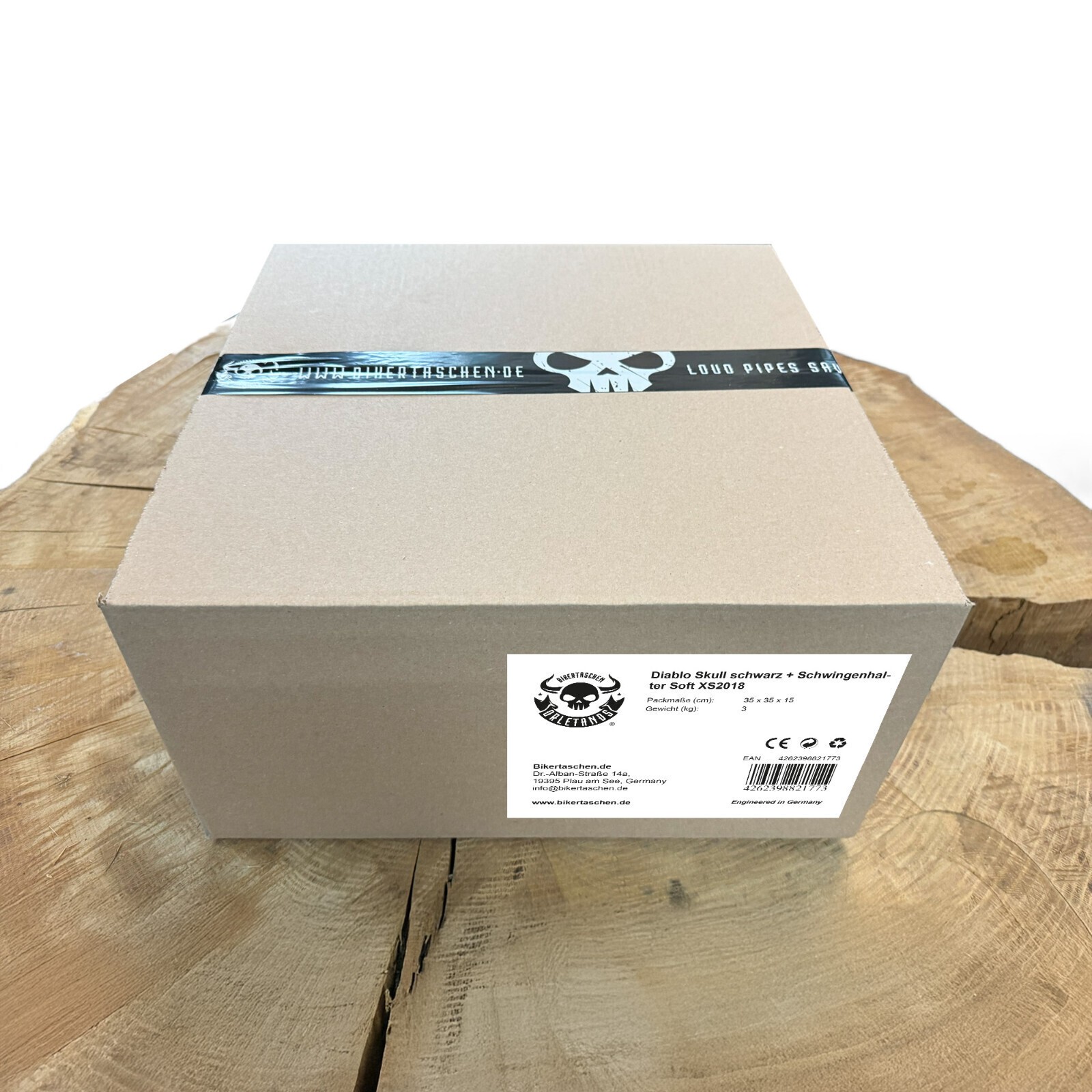 Diablo Skull Black + Soft XS 2018 Holder Compatible With Harley HD