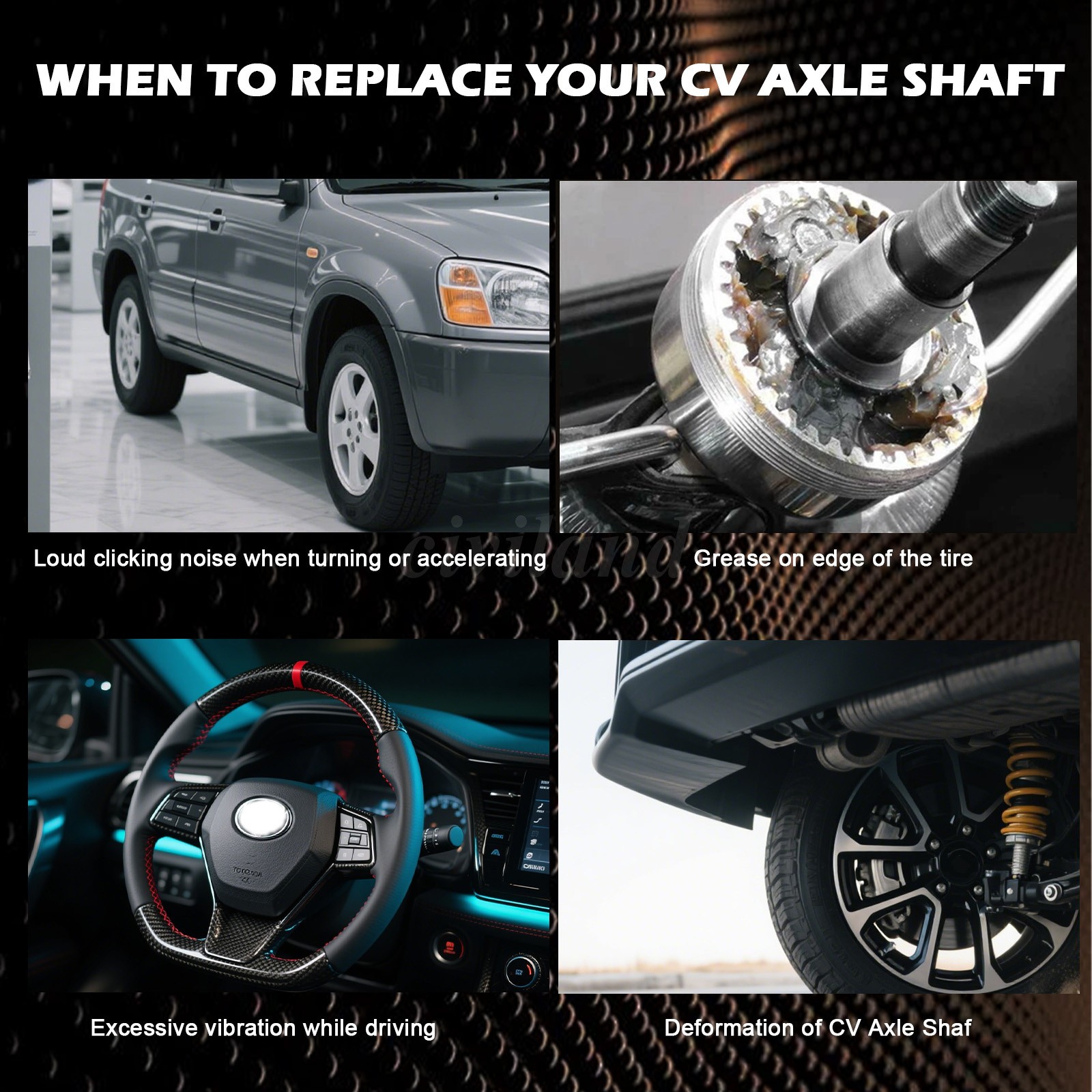 CV Axle Shaft Front Left & Right Set for Honda CR-V Manual Trans 2.0L 1997-2001