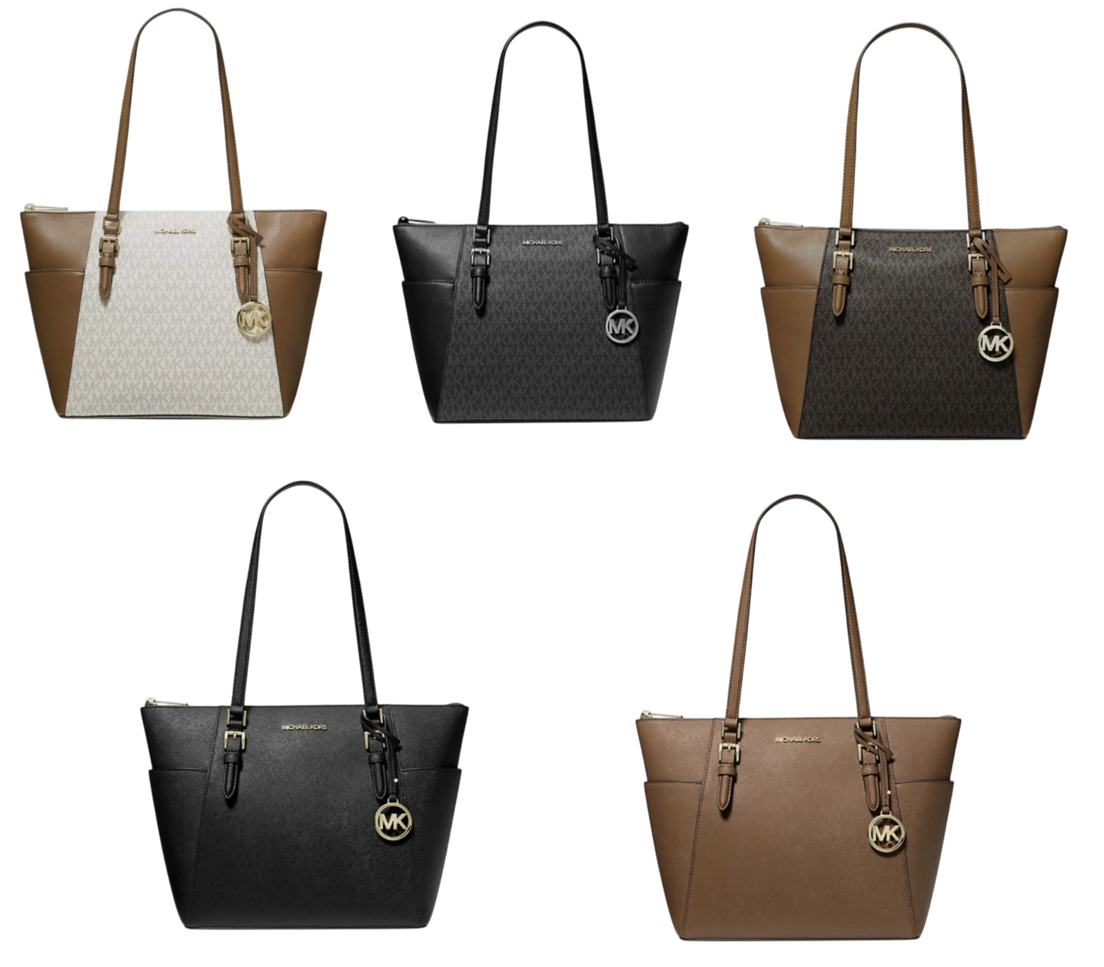 Brand New Michael Kors Charlotte Large Top-Zip Tote Bag