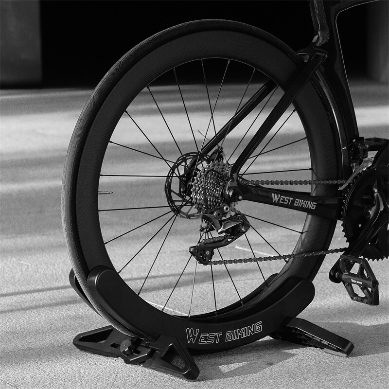 Adjustable Bicycle Stand Rack ABS MTB Road Bike Indoor Floor Parking Stand Black