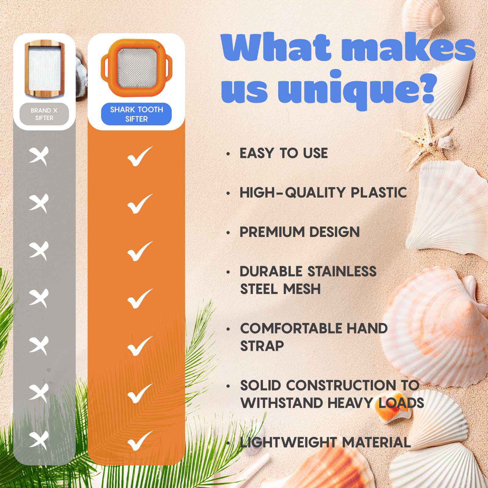 CKG Floating Shark Tooth Sifter for Fossil Hunting and Shark Teeth, Sand Sifter