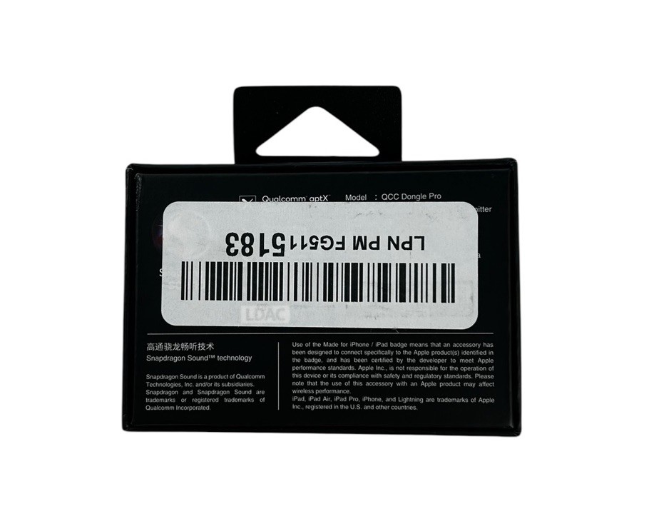 Questyle QCC Dongle Pro MFi Certified USBC Bluetooth Audio Adapter - New in Box