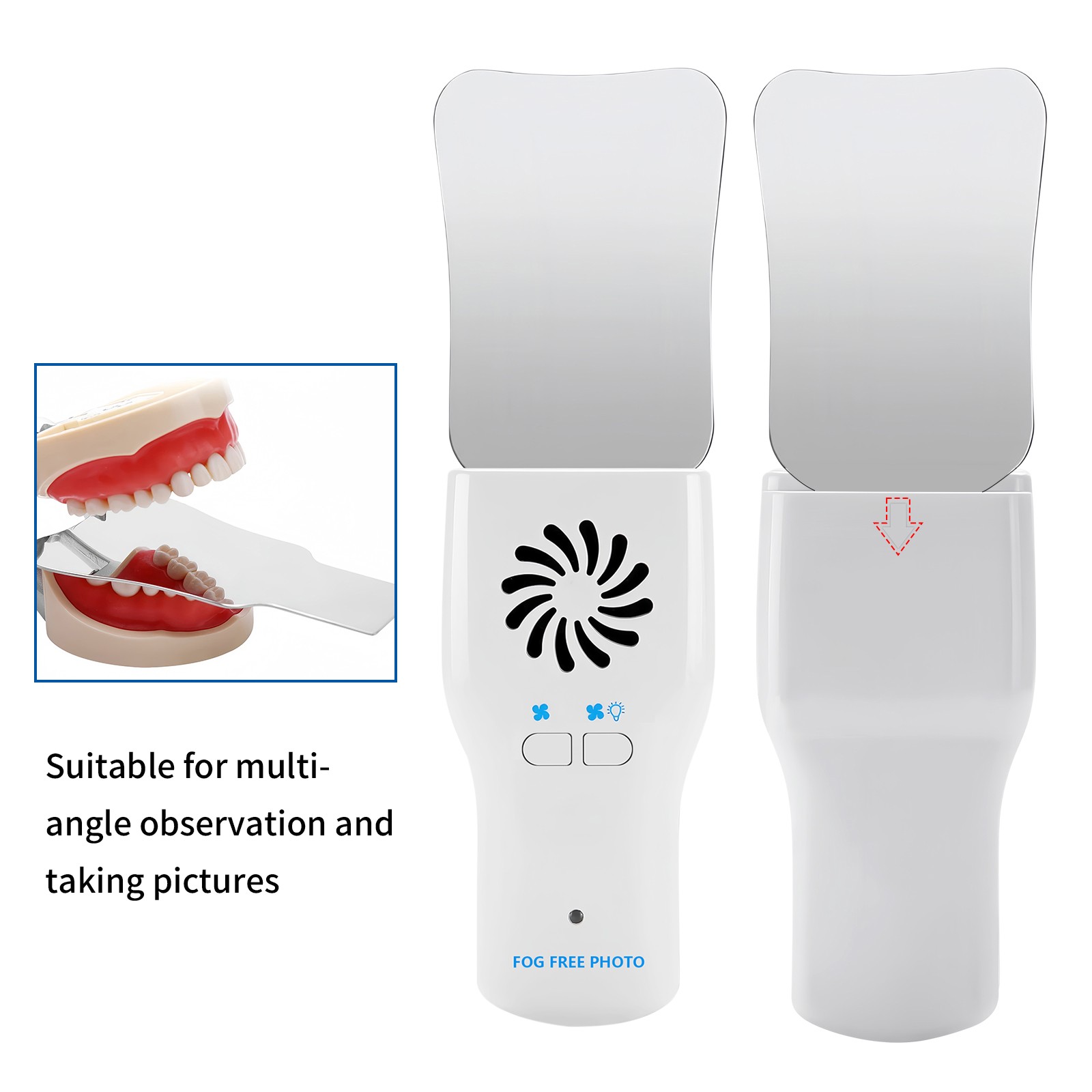 Fotografía Intraoral LED sin Vaho con Espejo Oclusal Dental 4 Espejos Antivaho