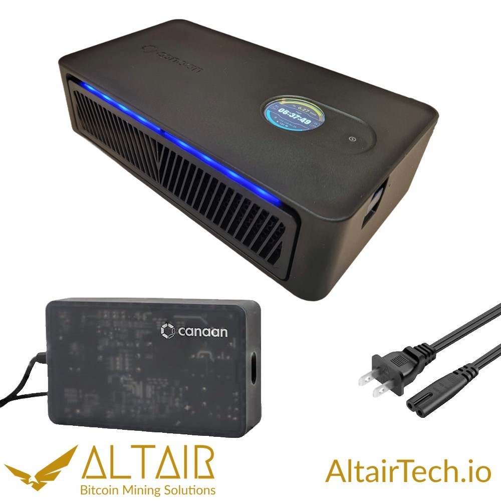 Canaan Avalon Nano 3S 6TH/s BTC Miner Black (with PSU) - USA Stock - Refurbished