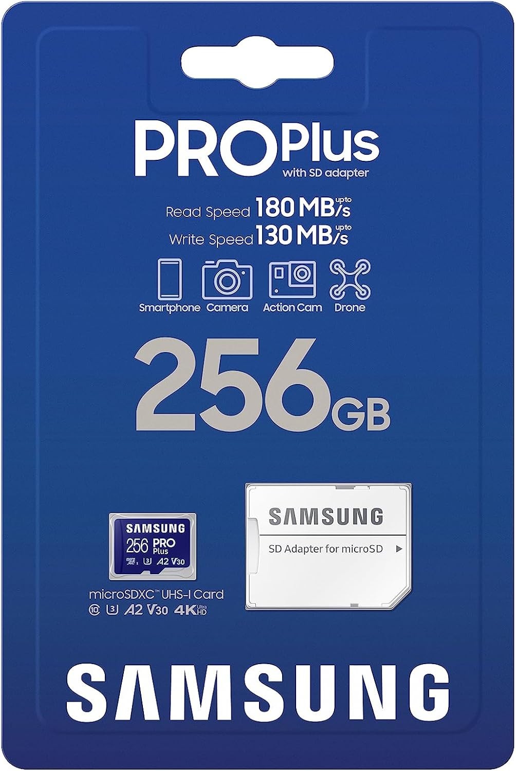 SAMSUNG PRO Plus 256GB 512GB 1TB MicroSDXC Micro SD A2 V30 U3 HD 4K Memory Card