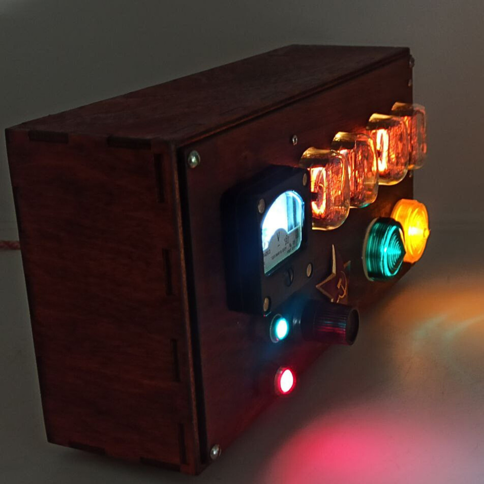 Metro 2033 Game Nixie Tube Table Clock with IN-12 Tubes Steampunk - Apocalypse