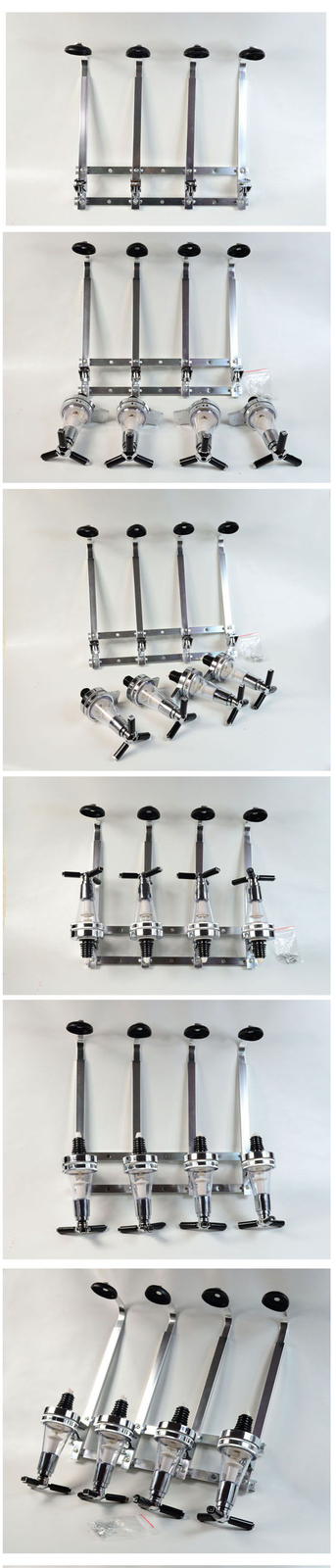 4/ 6 Bottle Wall Mounted Bar Beverage Liquor Dispenser Rack Holder Alcohol Drink