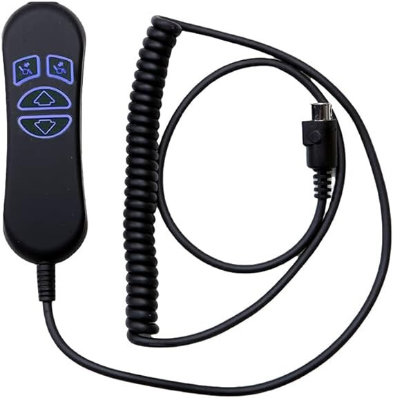 Lift Chair Couch Power Recliner 4 Button 5 Pin Remote Control with USB Backlight