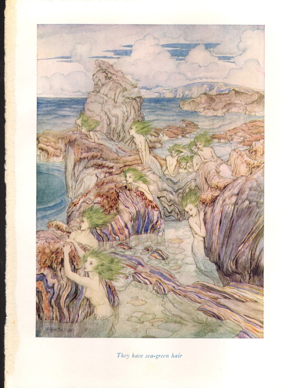 Illustration by Arthur Rackham They have sea-green hair
