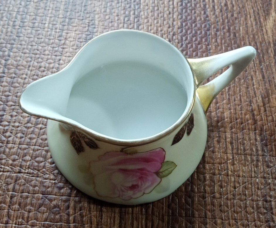 Antique - Z.S. & Co Bavaia Royal Munich, Hand Painted Creamer and Sugar Bowl