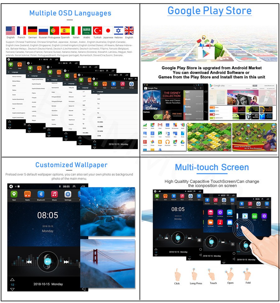 Stereo Radio For Apple Carplay Android Auto Fit For Hyundai Veloster 2011-2017