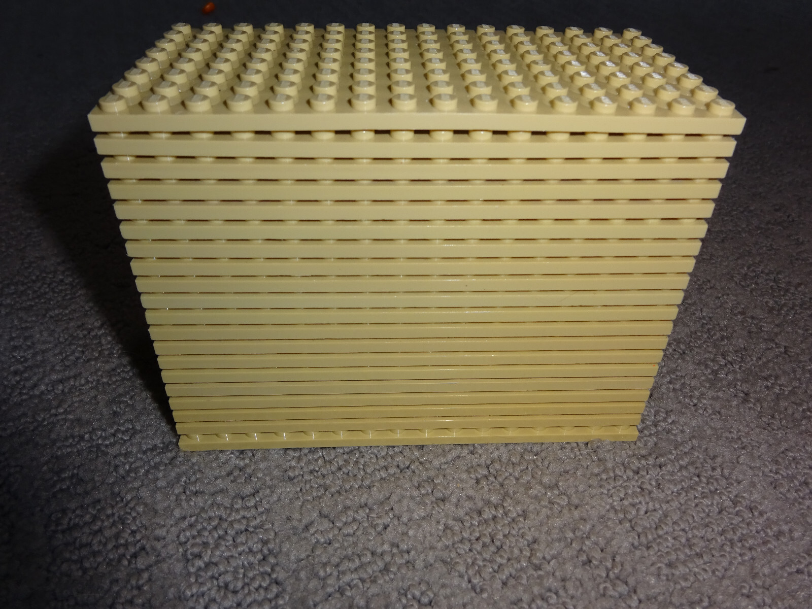 HUGE Lego Base Plate Lot of 20 tan sand 8x16 8 dot x 16 dot baseplates 16x8