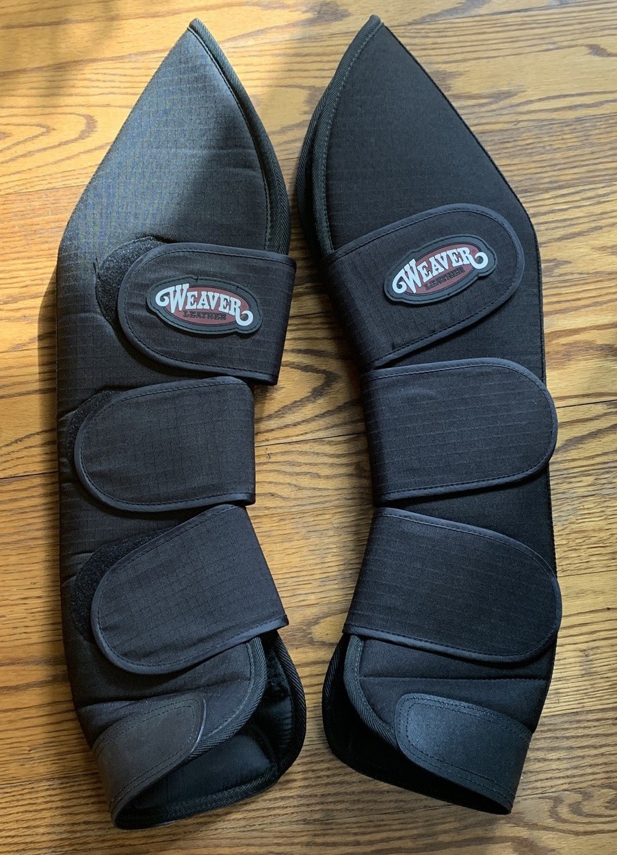 Weaver Horse Shipping Boots Ripstop Nylon Black Size Small 14-15 Hands Set Of 4