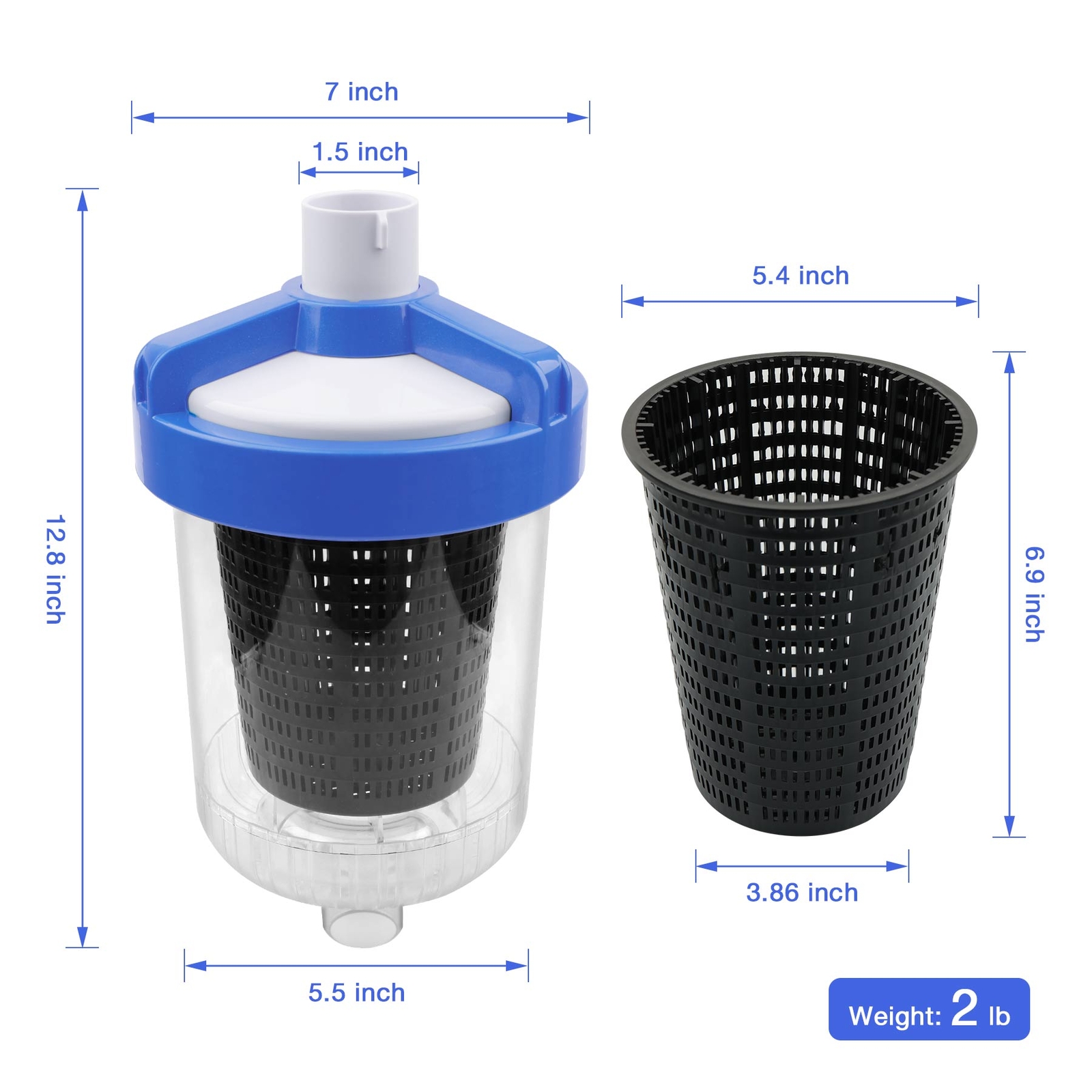 In-line Pool Leaf Canister Basket Fit for Hayward W560 Poolvac Suction Cleaners