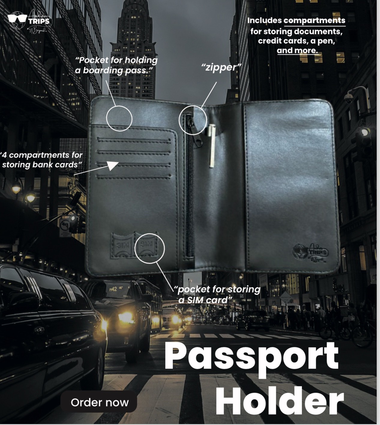US Passport Holder with RFID Protection