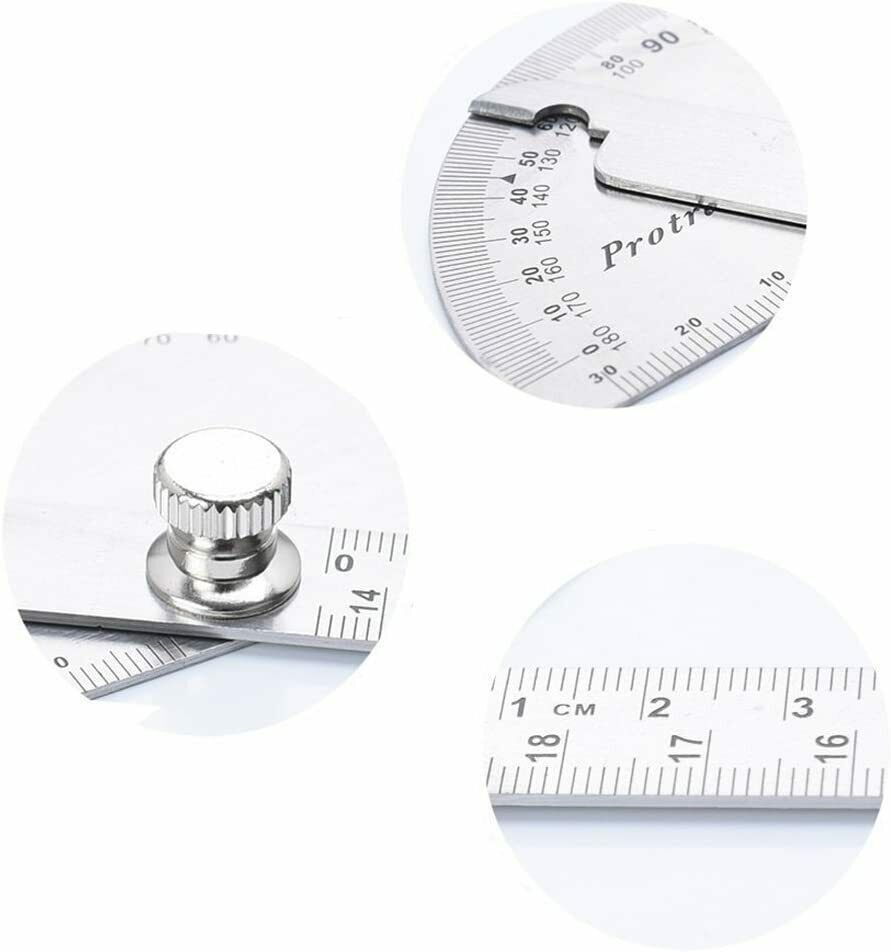Stainless Steel 180 degree Protractor Angle Finder Rotary Measuring Ruler