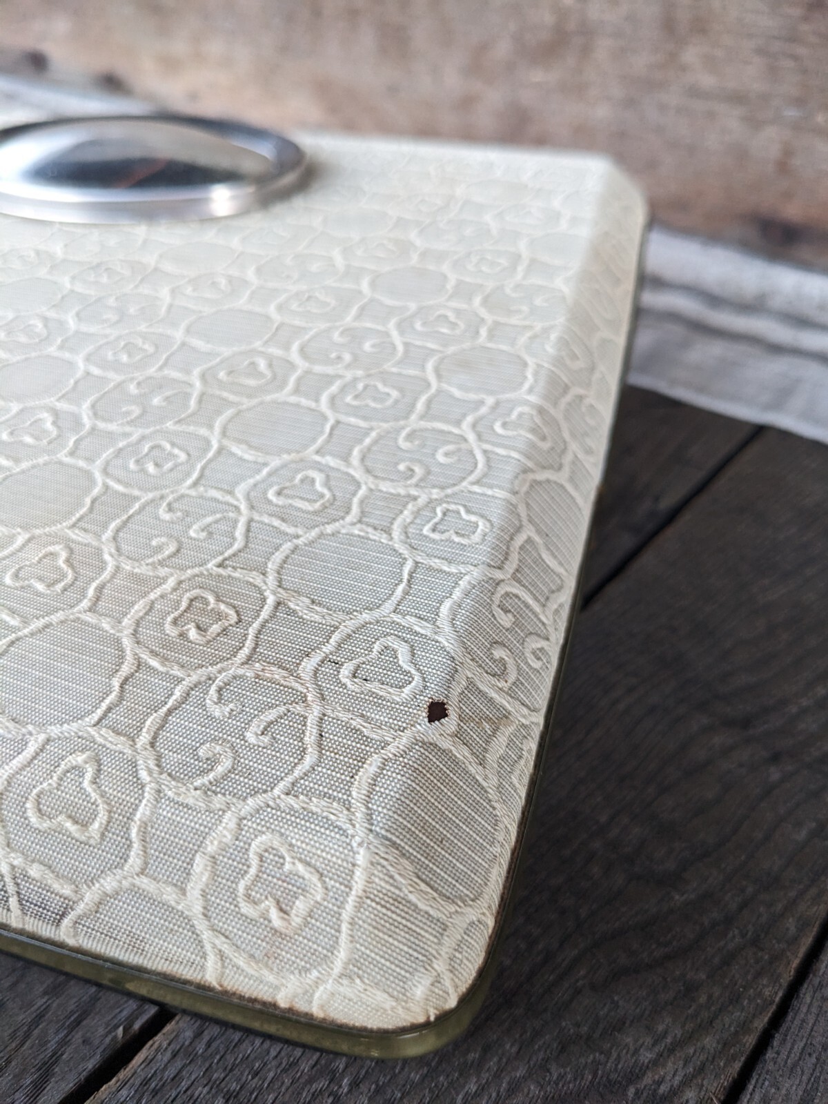 Vintage MCM BORG Beige/Gold Bathroom Scale