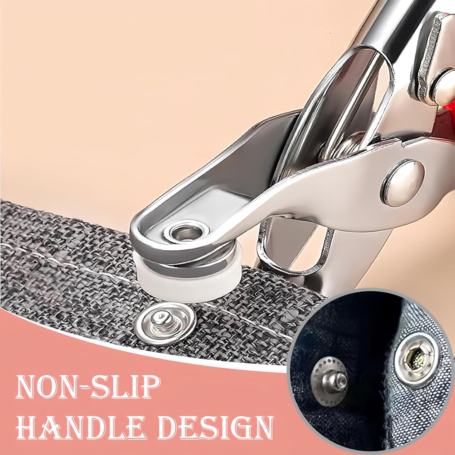 Sewing Kit with Metal Buttons,Included 100pcs Snap Button Kit with Fastener Tool