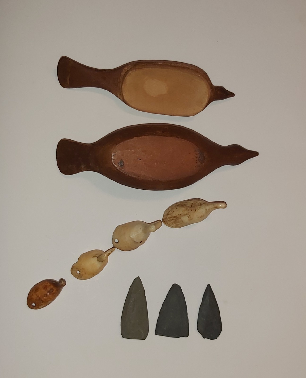 Alaska, Native Inuit, Box / Game Birds / Spear Points. 19th century.