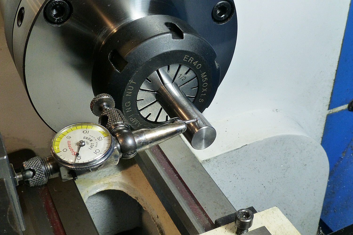 HIGH PRECISION ADJUSTABLE ER-40 ER COLLET CHUCK, D1-5 MOUNT FOR METAL LATHE